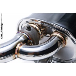 Catback Armytrix en acier inoxydable avec valves, sorties argent chromés en acier inoxydable pour Audi A6/A7 C7 3.0 TFSI