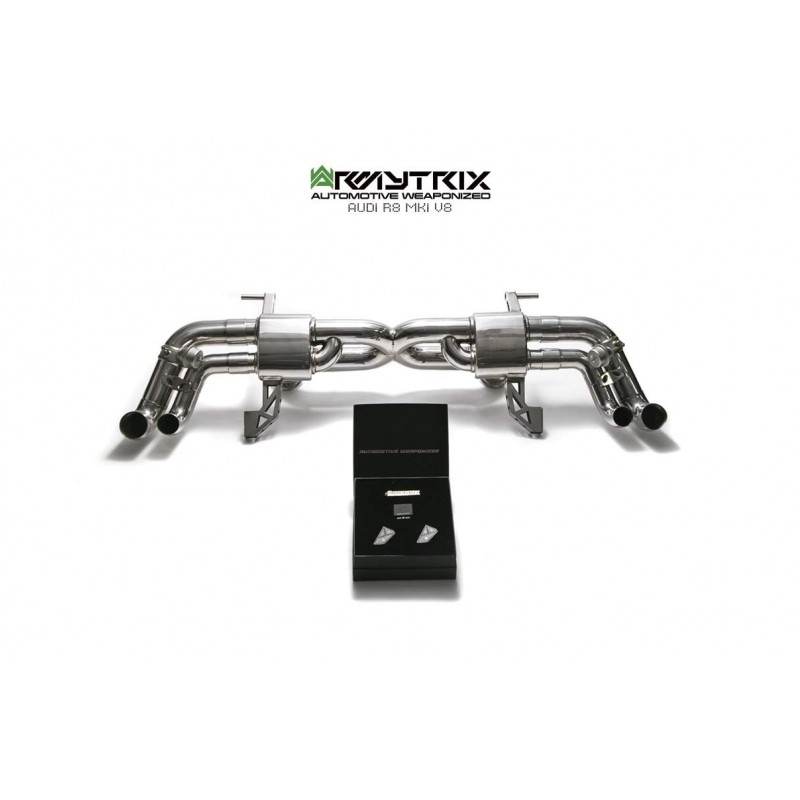 Catback Armytrix en acier inoxydable avec valves  pour Audi R8 MK1 V8 4.2 FSI (2007-2012)