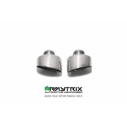 Catback Armytrix en acier inoxydable avec valves, sorties argent chromés pour Audi RS3 (8V) Sportback 