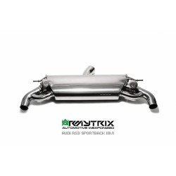 Catback Armytrix en acier inoxydable avec valves, sorties argent chromés pour Audi RS3 (8V) Sportback 