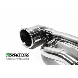 Catback Armytrix en acier inoxydable avec valves, sorties argent chromés pour Audi RS3 (8V) Sportback 