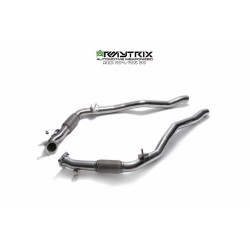 Catback Armytrix en acier inoxydable avec valves, sorties bleues pour Audi RS4 Avant (B9) 2.9 V6 Turbo