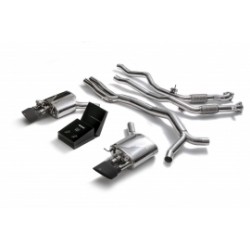 Catback Armytrix en acier inoxydable avec valves, sorties noires mates pour Audi RS4 Avant (B9) 2.9 V6 Turbo