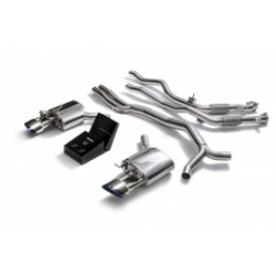 Catback Armytrix en acier inoxydable avec valves, sorties bleues pour Audi RS5  (B9) Coupé 2.9 V6 Turbo 