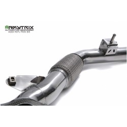 Catback Armytrix en acier inoxydable avec valves, sorties argent chromés pour Audi RS5  (B9) Coupé 2.9 V6 Turbo 