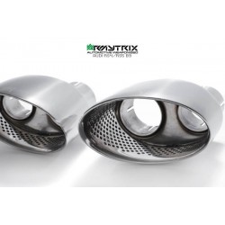 Catback Armytrix en acier inoxydable avec valves, sorties argent chromés pour Audi RS5 (B9) Sportback 2.9 V6 Turbo