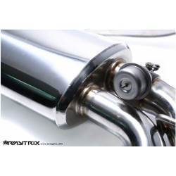 Catback Armytrix en acier inoxydable avec valves, sorties argent chromés pour Audi S3 8V Sportback