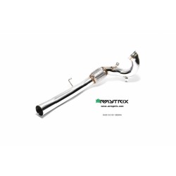 Catback Armytrix en acier inoxydable avec valves, sorties argent chromés pour Audi S3 8V Sedan