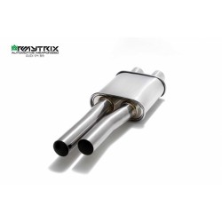 Catback Armytrix en acier inoxydable avec valves, sorties argent chromés pour Audi S4 B9 Sedan