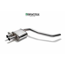 Catback Armytrix en acier inoxydable avec valves, sorties argent chromés pour Audi S4 B9 Sedan