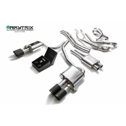 Catback Armytrix en acier inoxydable avec valves, sorties noires mates pour Audi S4 B9 Sedan