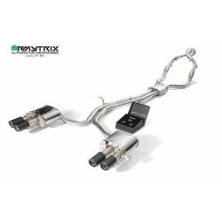 Catback Armytrix en acier inoxydable avec valves, sorties carbone pour Audi S4 B9 Sedan