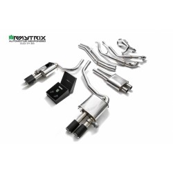 Catback Armytrix en acier inoxydable avec valves, sorties carbone pour Audi S4 B9 Sedan