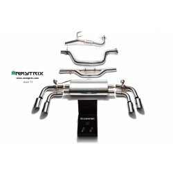 Catback Armytrix en acier inoxydable avec valves, sorties argent chromés pour Audi TT 8J MK2 2WD