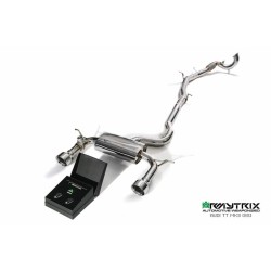 Catback Armytrix en acier inoxydable avec valves, sorties argent chromés pour Audi TT 8S MK3