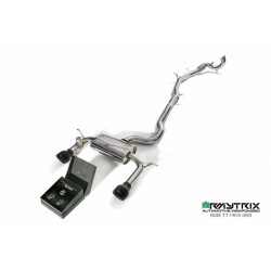 Catback Armytrix en acier inoxydable avec valves, sorties noires mates pour Audi TT 8S MK3