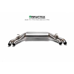 Catback Armytrix en acier inoxydable avec valves, sorties argent chromés pour Audi TTS 8S MK3 4WD