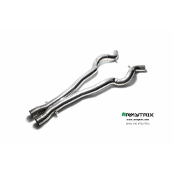 Catback Armytrix en acier inoxydable avec valves, sorties argent chromés pour BMW M6 F12 Convertible/F13 Coupé (2012-présent)