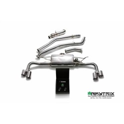 Catback Armytrix en acier inoxydable avec valves, sorties argent chromés pour BMW X5 35i (F15) xDrive