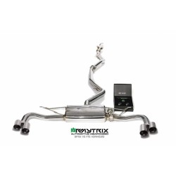 Catback Armytrix en acier inoxydable avec valves, sorties noires mates pour BMW X5 35i (F15) xDrive