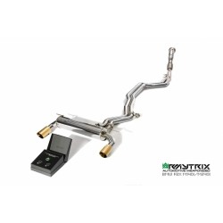 Catback Armytrix en acier inoxydable avec valves, sorties or pour BMW Série 1 F20/F21 M140i