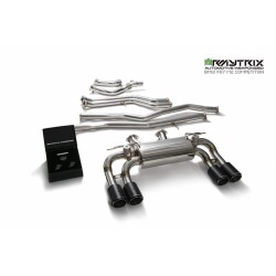 Catback Armytrix en acier inoxydable avec valves, sorties carbone pour BMW M2 Compétition F87