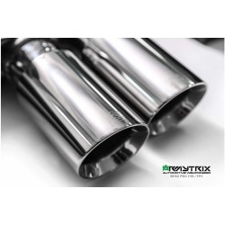 Catback Armytrix en acier inoxydable avec valves, sorties argent chromés pour BMW M3 F80