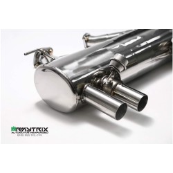 Catback Armytrix en acier inoxydable avec valves, sorties argent chromés pour BMW M3 F80