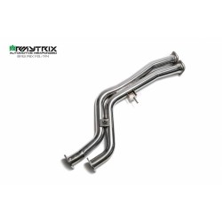 Catback Armytrix en acier inoxydable avec valves, sorties argent chromés pour BMW M3 F80