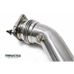 Catback Armytrix en acier inoxydable avec valves, sorties argent chromés pour BMW M3 F80