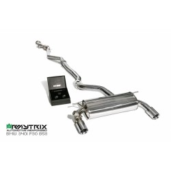 Catback Armytrix en acier inoxydable avec valves, sorties argent chromés pour BMW Série 340i F30/F31