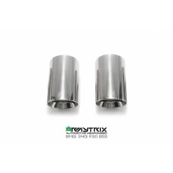 Catback Armytrix en acier inoxydable avec valves, sorties argent chromés pour BMW Série 340i F30/F31