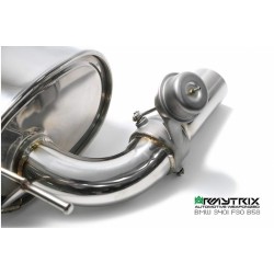 Catback Armytrix en acier inoxydable avec valves, sorties argent chromés pour BMW Série 340i F30/F31