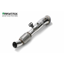 Catback Armytrix en acier inoxydable avec valves, sorties argent chromés pour BMW Série 340i F30/F31