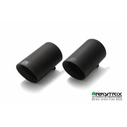 Catback Armytrix en acier inoxydable avec valves, sorties noires mates pour BMW Série 340i F30/F31