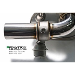 Catback Armytrix en acier inoxydable avec valves, sorties argent chromés pour BMW Série 335i F30/F31