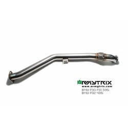 Catback Armytrix en acier inoxydable avec valves, sorties argent chromés pour BMW Série 335i F30/F31