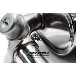 Catback Armytrix en acier inoxydable avec valves, sorties bleues pour BMW Série 3 F30/F31 320i/328i (2014-2015)