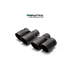 Catback Armytrix en acier inoxydable avec valves, sorties noires mates pour BMW Série 335i F30/F31