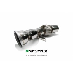 Catback Armytrix en acier inoxydable avec valves, sorties noires mates pour BMW Série 3 F30/F31 320i/328i (2014-2015)