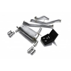 Catback Armytrix en acier inoxydable avec valves, sorties argent chromés pour BMW Série 3 F30/F31 320i/328i (2014-2015)