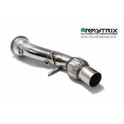 Catback Armytrix en acier inoxydable avec valves, sorties argent chromés pour BMW Série 3 F30/F31 320i/330i