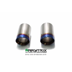 Catback Armytrix en acier inoxydable avec valves, sorties bleues pour BMW Série 320GT/330GT F34