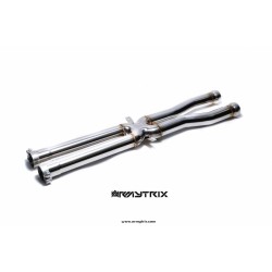 Catback Armytrix en acier inoxydable avec valves, sorties argent chromés pour BMW M3 E90/E92 