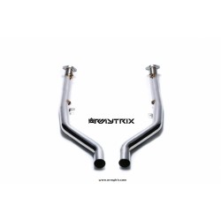 Catback Armytrix en acier inoxydable avec valves, sorties argent chromés pour BMW M3 E90/E92 