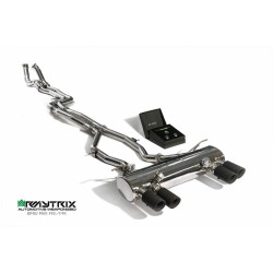 Catback Armytrix en acier inoxydable avec valves, sorties noires mates pour BMW M4 F82/F83 (2014-présent)