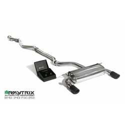 Catback Armytrix en acier inoxydable avec valves, sorties noires mates pour BMW Série 4 Gran Coupé 440i F36