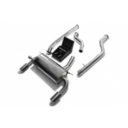 Catback Armytrix en acier inoxydable avec valves, sorties carbone pour BMW Série 4 Gran Coupé 440i F36