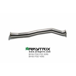 Catback Armytrix en acier inoxydable avec valves, sorties argent chromés pour BMW Série 4 435i F32/F33