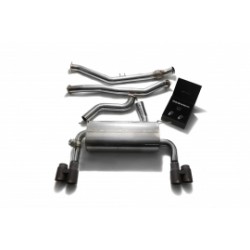 Catback Armytrix en acier inoxydable avec valves, sorties noires mates pour BMW Série 4 420i/430i F32/F33